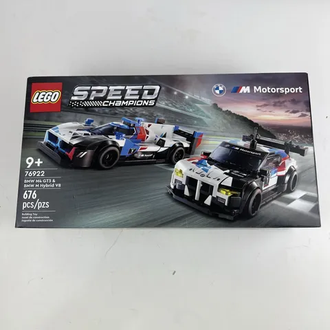 LEGO SPEED CHAMPIONS: Bmw M4 Gt3 & Bmw M Hybrid V8 Race Cars (76922) FREE SHIP