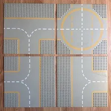 Vintage LEGO BASE PLATES SPACE MOON LANDING PAD & ROAD Lot Of 4