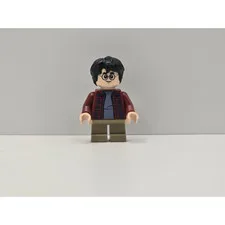 LEGO Harry Potter Minifigure hp481 Dark Red Plaid Flannel Shirt New Genuine