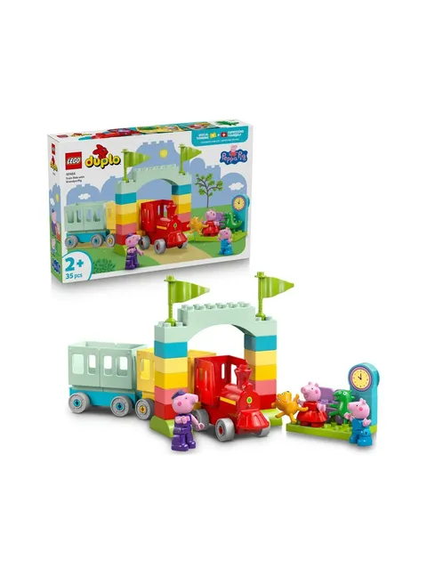 LEGO DUPLO Peppa Pig Train Ride with Grandpa Pig Building Toy- 10466