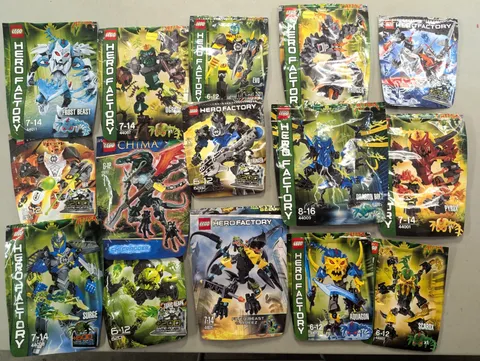 Huge Lot Of 15 Lego Hero Foil Packaging (No Figures, Packaging Only)