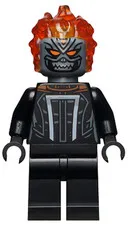 LEGO [No Color/Any Color] Ghost Rider, Roberto 'Robbie' Reyes - Flat Silver Head