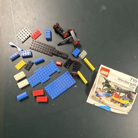 LEGO 710 Wrecker with Car Vintage Parts Lot w/ Instructions Bricks Plates Wheels