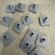 LEGO Tile 2 x 2 with Vertical Pin (2460 / 49153) 12 Pieces Dark Gray