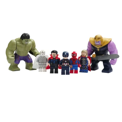 LEGO Marvel Minifigure Lot Hulk Thanos Thor Dr Strange Captain America Spiderman