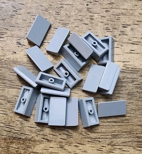 Lego Light Bluish Gray Slope 30 1 x 2 x 2/3 QTY 20. Part No. 85984