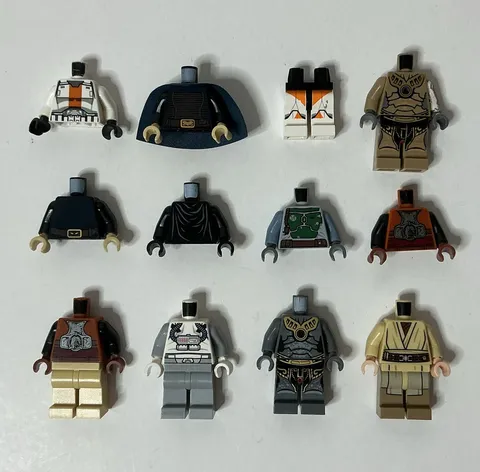 Authentic LEGO Star Wars Minifigure TORSO Lot (Obi-Wan, Boba Fett +) READ DESCR…
