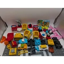Lego Duplo Vehicle Construction People Blocks Firetrucks NOT Complete