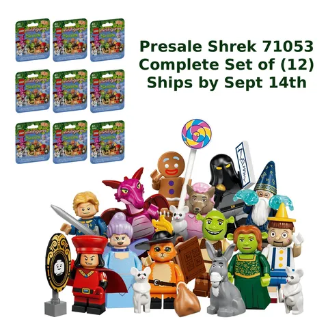 Presale Complete Set of (12) Lego Shrek Minifigures 71053 New Sealed Sept 2026