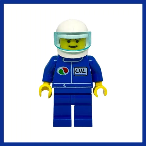 Vintage Lego 1068 Blue Octan Pilot Minifigure 1999 Air Patrol Extreme Team