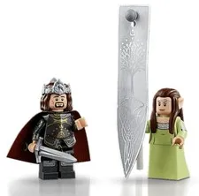 LEGO Brand New King Aragorn + Arwen Minifigures LOTR: Minas tirith11377