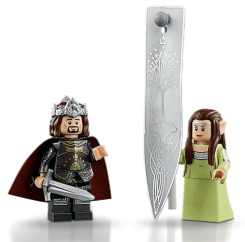 LEGO Brand New King Aragorn + Arwen Minifigures LOTR: Minas tirith11377