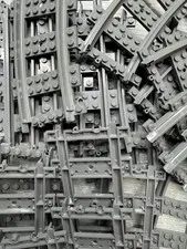 LEGO PARTS LOT of 28 TRAIN TRACKS 16 curved & 12 straight