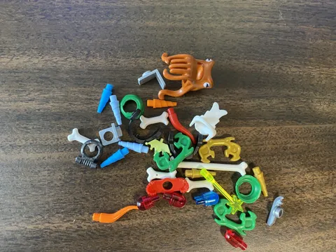 LEGO Bulk Misc Parts: Ninjago Headgear, Epaulette, Crown, Wand, Unicorn Horns ..