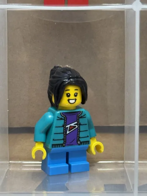 LEGO Minifigure - Holiday Child - Girl, Dark Turquoise - No hol276 - QTY 1