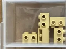 LEGO Parts - Tan Brick, Modified 1 x 2 with Studs on 1 Side - No 11211 - QTY 5