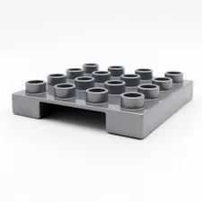 LEGO DUPLO Pallet 4x4 Transport Warehouse Forklift Carrier Pearl Grey 47415