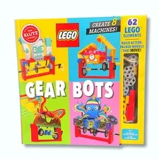 Lego Gear Bots: Create 8 Machines Cased Book See Pics New 62 Elements Klutz