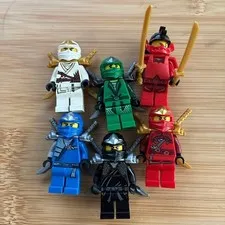 LEGO Minifigure NINJAGO Samurai Red Blue Green Black White Lot Set Bulk Sale