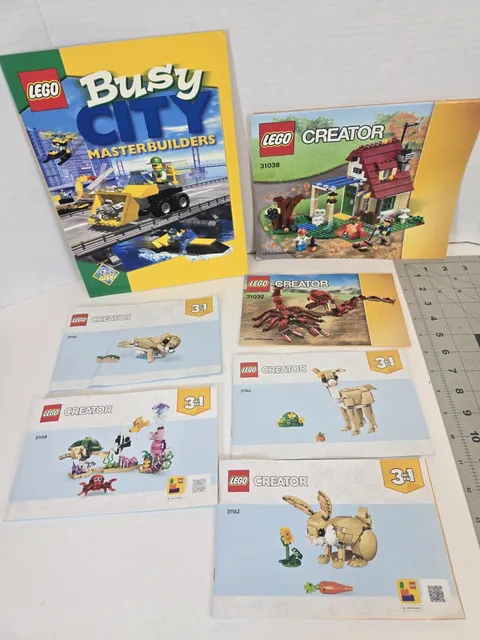 LEGO Instruction Manuals Lot Creator Sets + Busy City Book