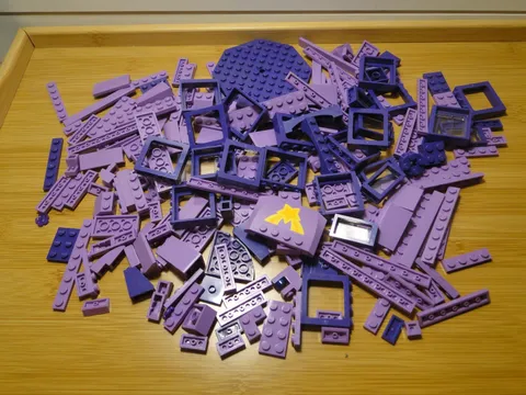 Lego Bulk Lot Pieces 8 Ounces Lavender Purple Girl Pieces Various Sizes