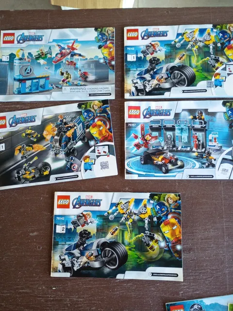 LEGO Manual Instructions 24 Set LOT Avengers Ninjago Minecraft Juniors Spiderman