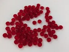 Lego 100 New Trans-Red Tiles Flat Smooth Round 1 x 1 Pieces # 98138