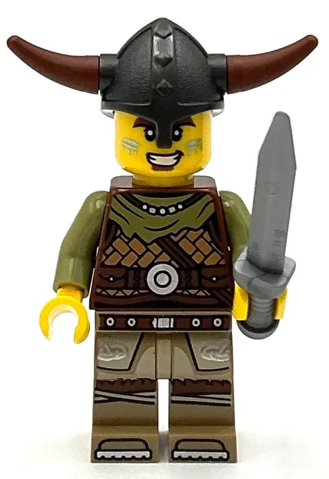 Lego New Castle Viking Knight Minifigure Weapon Medieval Men Horns Army