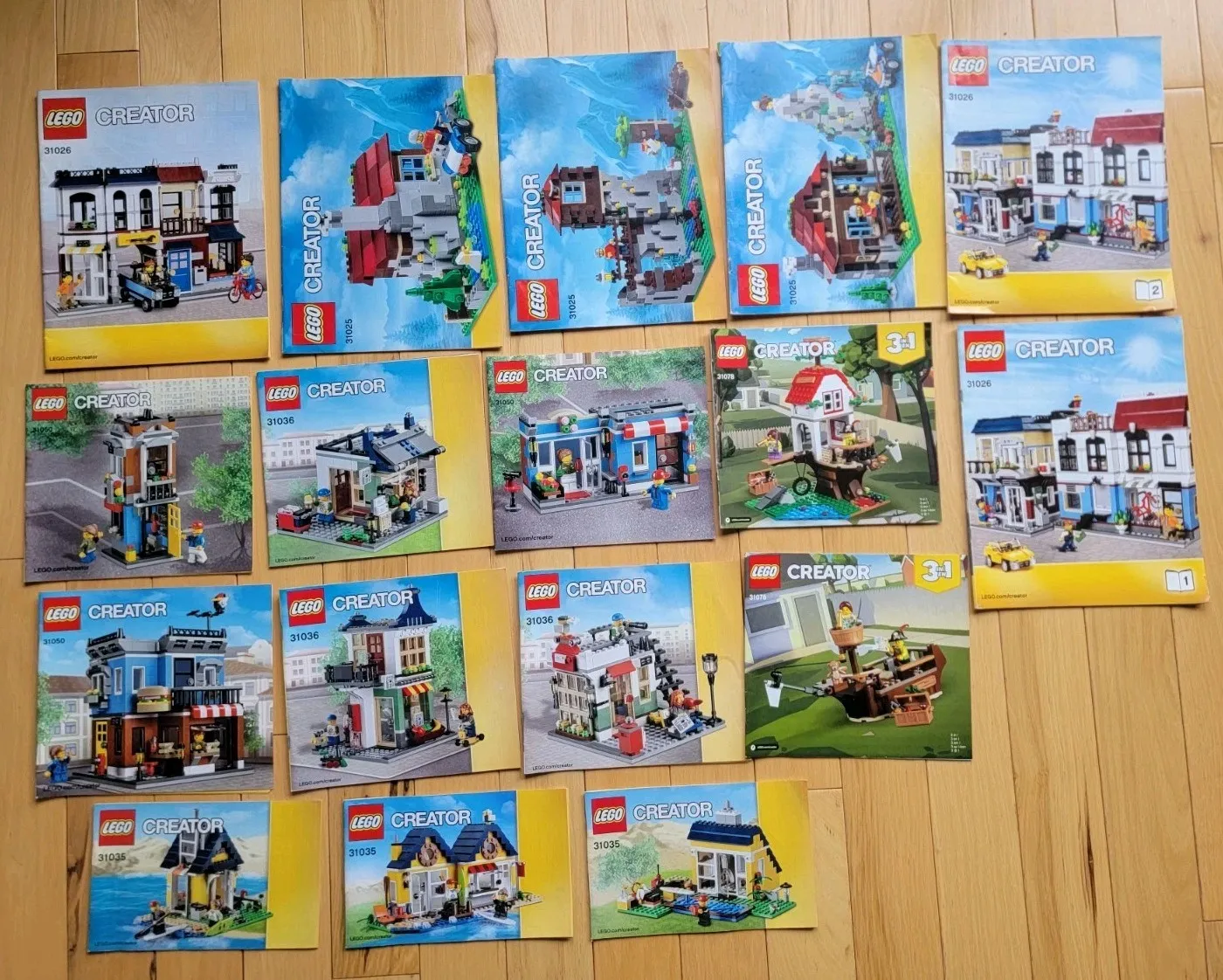 LEGO 3 In 1 Creator Lot 17 Instruction Manuals Set Sets -No Bricks Booklets Only