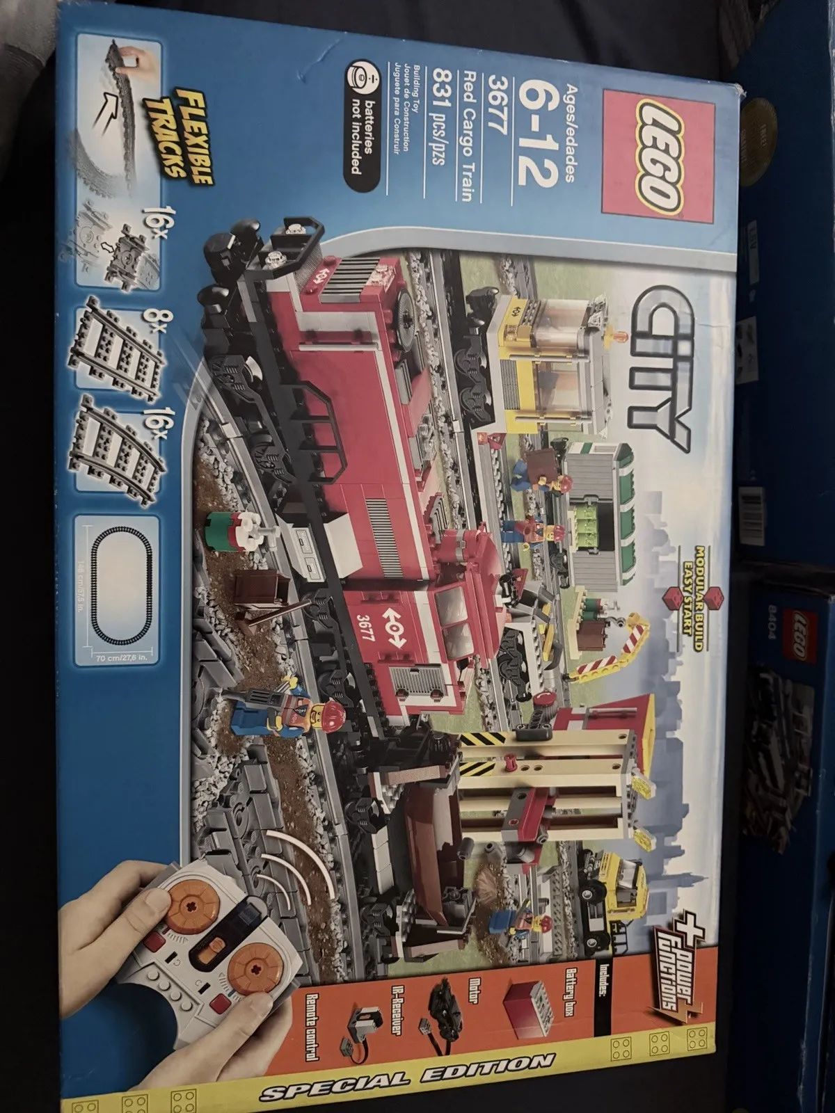 LEGO 3677 City Red Cargo Train New in Factory Sealed Box Retired Set