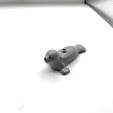 Lego Light Bluish Gray Seal Animal Black Eyes Nose Mouth Sea Lion Piece