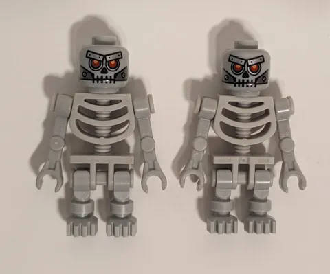 LEGO Monster Robot MINIFIG SKELETON w/Halloween Movie Metal Robo Skull Head X2