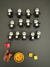 Lot Of 20 LEGO Panda Animal Figure Black & White Molded Toy And More All New