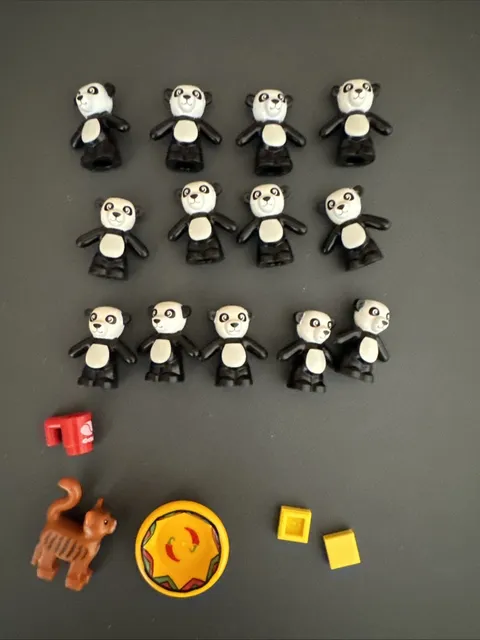 Lot Of 20 LEGO Panda Animal Figure Black & White Molded Toy And More All New