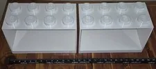 LEGO Display Rack Stand Lot Of (2) Wall Desk Storage Shelves Cabinet 