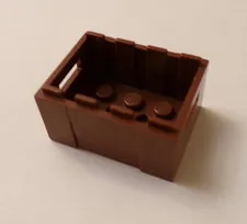 Lego x1 Reddish Brown 3x4x1 2/6 Crate, Container, End Handholds, 30150 (028-3)
