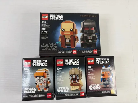 Lot of 4 LEGO Star Wars Brick Headz Sets - 40547, 40675, 40539, 40615 New Sealed