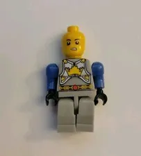 LEGO Knight Minifigure with Gray Legs, Blue Arms