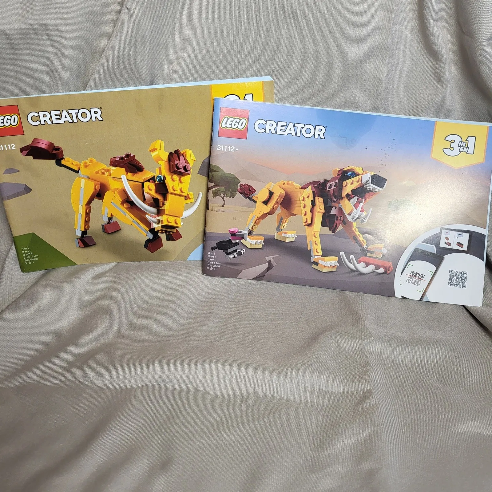 LEGO Creator 3-in-1 Instruction Manuals Sets 31112 Wild Lion 31118 Beach House
