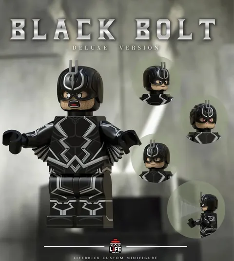 LEGO Marvel Black Bolt + Expansion custom minifigure By Lifebrick