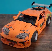 LEGO Fats  Furious Toyota Supra MK4  Orange Custom Tecnic