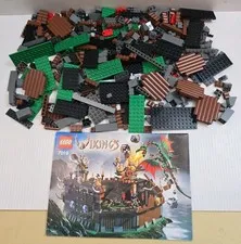 LEGO Vikings 7019 Viking Fortress Against the Fafnir Dragon Partial Set No Figs