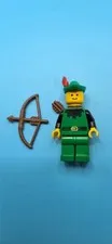 Vintage LEGO Castle Black Forestman Archer cas321 Minifigure 6066 6071 forestmen