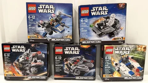 Lego Star Wars 75030 75125 75126 75160 75193 Microfigher Lot new damaged boxes