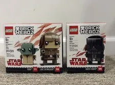 LEGO BRICKHEADZ: 41627 Luke Skywalker & Yoda, 41619 Darth Vader Star Wars Sealed