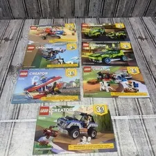 Lot Of 7 Creator Lego Booklet Instructions