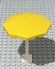 LEGO Yellow Belville  Umbrella On White Pole, Tilts As Shown