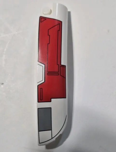 White Wedge 10 x 2 x 2 Left with SW The Crimson Firehawk 77180pb02