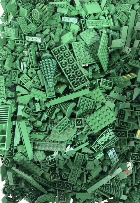 2 Pounds, Lego Random Green Parts Pieces Bricks