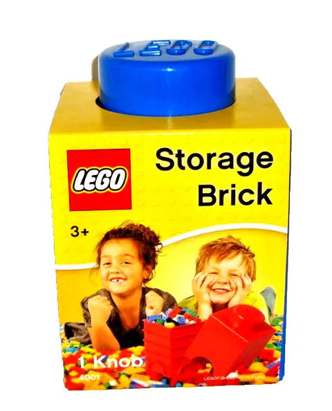 Lego Blue 1 Knob Storage Brick 4001 by Room Copenhagen - 2017 New